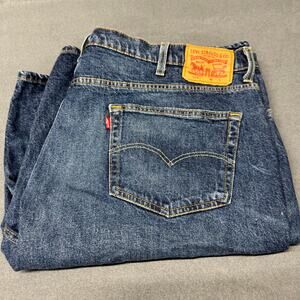 Levi's 569 Jean Shorts Mens 46 (46x11 ACTUAL ) Loose Fit Blue Denim Jorts